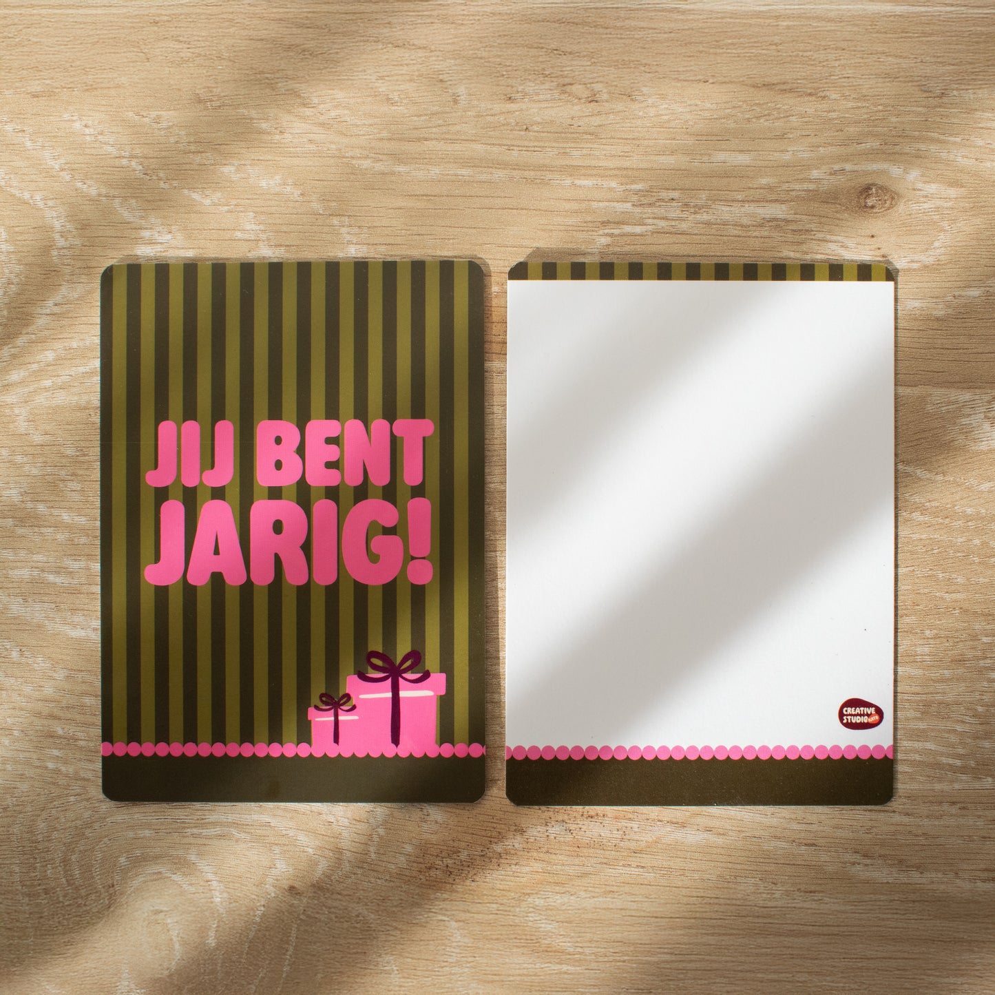 Verjaardagskaartjes - set 5 stuks