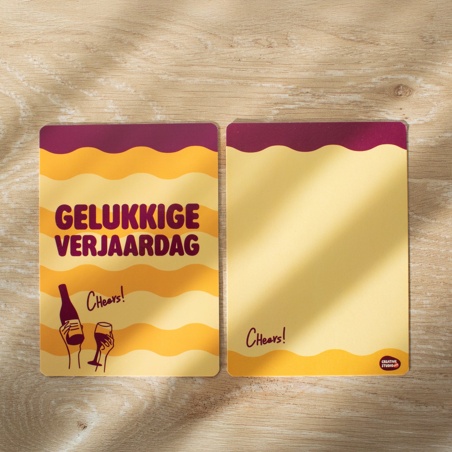 Verjaardagskaartjes - set 5 stuks