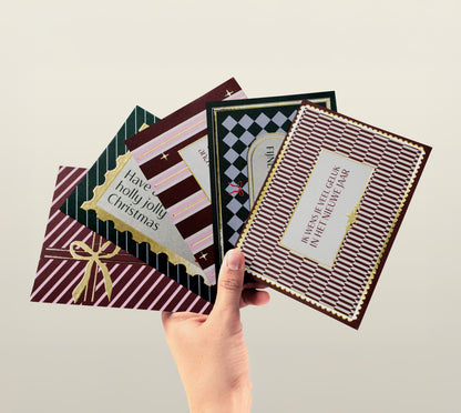 Kerstkaartjes set 5st