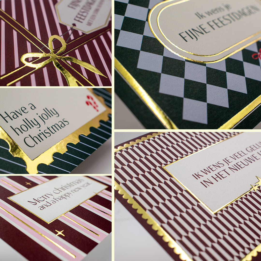 Kerstkaartjes set 5st